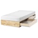 MANDAL Struttura letto con cassetti, betulla/bianco, 120x200 cm