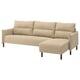 MANNARP Divano a 4 posti con chaise-longue, Saxemara grigio-beige