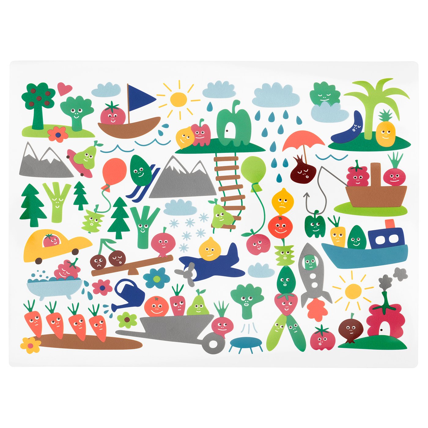 Matvra Tovaglietta All Americana Frutta Verdura Multicolore 40x30 Cm Ikea It