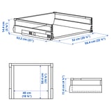 MAXIMERA Cassetto, medio, bianco, 60x60 cm