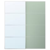 MEHAMN/AULI: porta scorrevole in vetro bianco, design elegante, pellicola di sicurezza, chiusura ammortizzata, 10 anni di garanzia.