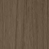 Primo piano della superficie del tavolo in legno di alta qualità, che mostra una trama liscia e uniforme dell'impiallacciatura di rovere.