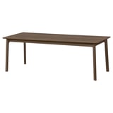Tavolo da pranzo rettangolare in rovere MELLANSEL dal design elegante e finitura scura.