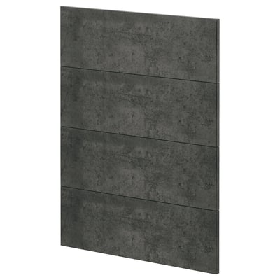 Pannello da cucina effetto cemento grigio scuro di METOD.