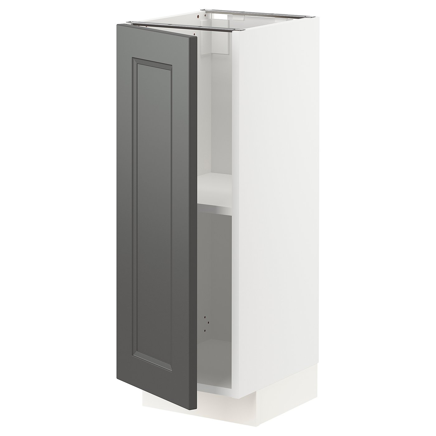 METOD Mobile base con ripiani, bianco, Axstad grigio scuro ...