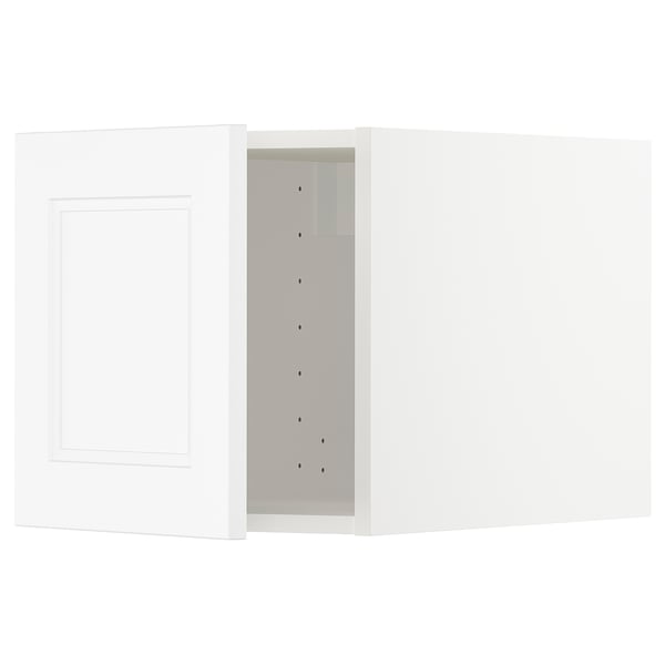 Mobile da cucina METOD bianco, forma quadrata, design moderno con frontale in lamina di plastica.