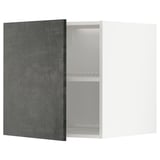 Mobile da cucina effetto cemento grigio scuro con ripiano regolabile.