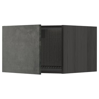 Un mobile da cucina grigio scuro del sistema METOD di ikeas dal design moderno e urbano.