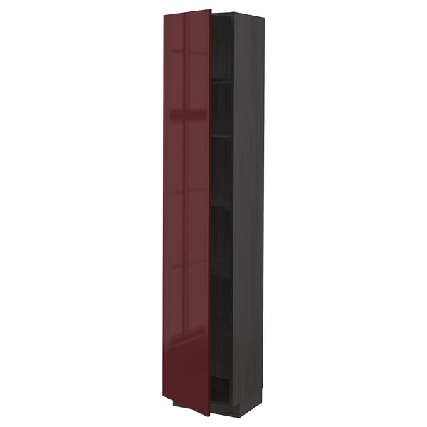 METOD Mobile alto con ripiani - nero Kallarp, lucido color ...