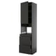 METOD / KNIVSHULT Mobile alt micro com/anta/3cassetti, nero-grigio/Nickebo antracite opaco, 60x60x240 cm
