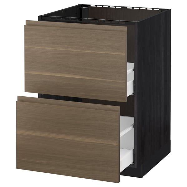 METOD / MAXIMERA Mobile lavello/2frontali/2cassetti - nero ...