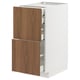 Moderno mobile da cucina METOD bianco con cassetti in legno.
