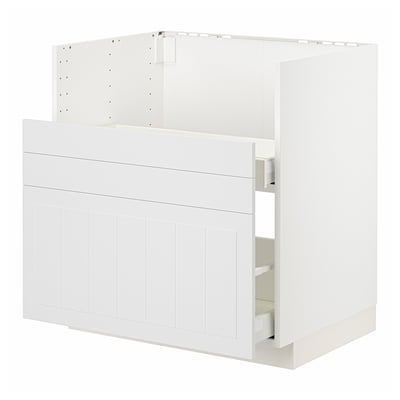 Mobile da cucina ikea METOD bianco, rettangolare, con cassetto singolo liscio e look artigianale.