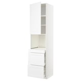 Mobile cucina METOD bianco con tre cassetti e due ripiani a giorno, design moderno ed elegante.