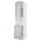 Mobile da cucina METOD in blu-grigio con finitura lucida e design moderno.