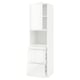 Un mobile da cucina METOD bianco con ante e cassetti lucidi, caratterizzato da un design moderno.