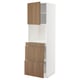 Mobile cucina Ikea METOD, bianco e noce, ripiani a giorno, due cassetti.