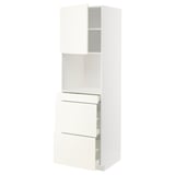 Mobile cucina METOD bianco con cassetti estraibili e ripiani.