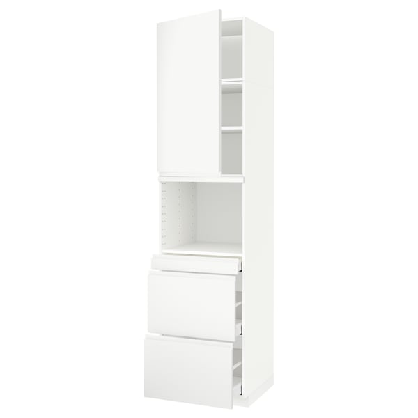 Mobile cucina METOD bianco con cassetti e ripiani, design moderno e minimalista.