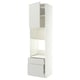 METOD / MAXIMERA Mobile alto elettrodomest incasso, bianco/Aspudden grigio chiaro, 60x60x240 cm