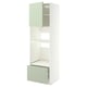 METOD / MAXIMERA Mobile alto elettrodomest incasso, bianco/Stensund verde chiaro, 60x60x200 cm