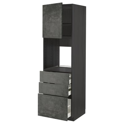 Armadio da cucina ikea METOD grigio scuro con 3 cassetti e 1 armadio, design moderno.