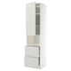 METOD / MAXIMERA Mobile alto micro/anta/2cassetti, bianco/Aspudden grigio chiaro, 60x60x240 cm