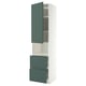 METOD / MAXIMERA Mobile alto micro/anta/2cassetti, bianco/Aspudden grigio scuro-verde, 60x60x240 cm