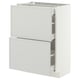 METOD / MAXIMERA Mobile base/2 frontali/3 cassetti, bianco/Aspudden grigio chiaro, 60x37 cm