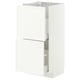 METOD / MAXIMERA Mobile base con 2 cassetti, bianco/Aspudden bianco opaco, 40x37 cm