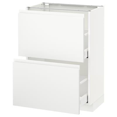 Esporrà un set di mobili da cucina METOD bianco con cassetti e un'anta singola.