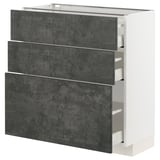 METOD mobile da cucina, grigio scuro, moderno, rettangolare con cassetti multipli.