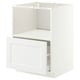 METOD / MAXIMERA Mobile base elettrodomest incasso, bianco/Axstad bianco opaco, 60x60 cm