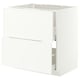 METOD / MAXIMERA Mobile lavello/2frontali/2cassetti, bianco/Aspudden bianco opaco, 80x60 cm