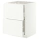 METOD / MAXIMERA Mobile lavello/2frontali/2cassetti, bianco/Aspudden bianco opaco, 60x60 cm