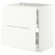 METOD / MAXIMERA Mobile p cottura/2frontali/2casset, bianco/Aspudden bianco opaco, 80x60 cm