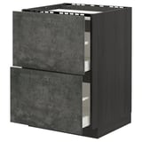 Mobile da cucina Ikea METOD grigio scuro, design elegante e moderno con due cassetti estraibili.