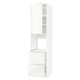 Mobile cucina METOD bianco dal design moderno, cassetti, ripiani, finitura lucida.