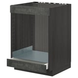 Mobile da cucina METOD in grigio scuro con effetto cemento, design moderno, robusta struttura in acciaio, cassetti eleganti.