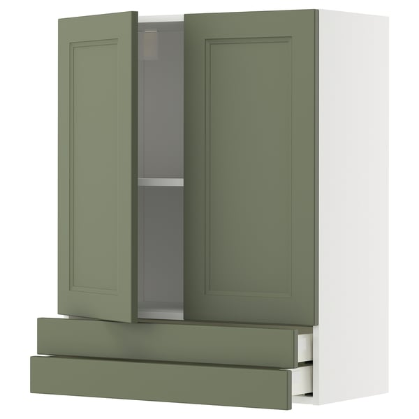 Mobile cucina moderno: mobile METOD verde con due ante, due ripiani e cassetto; Design elegante e versatile.