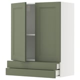 Mobile cucina moderno: mobile METOD verde con due ante, due ripiani e cassetto; Design elegante e versatile.