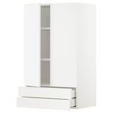 Mobiletto da cucina Ikea METOD bianco con cassetti e ripiani.