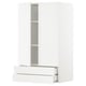 Mobiletto da cucina Ikea METOD bianco con cassetti e ripiani.