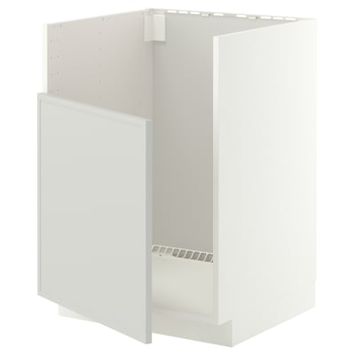 METOD Mob base lavello TALLSJÖN, bianco/Aspudden grigio chiaro, 60x60 cm