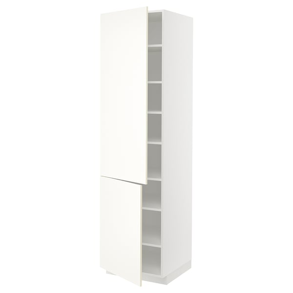 METOD mobile alto con ripiani, bianco/Vallstena bianco, 40x37x200 cm - IKEA  Italia