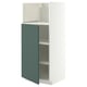METOD Mobile alto elettrodomest incasso, bianco/Aspudden grigio scuro-verde, 60x60x140 cm