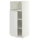 METOD Mobile alto elettrodomest incasso, bianco/Ringhult grigio chiaro, 60x60x140 cm