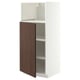 METOD Mobile alto elettrodomest incasso, bianco/Sinarp marrone, 60x60x140 cm