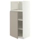 METOD Mobile alto elettrodomest incasso, bianco/Upplöv beige scuro opaco, 60x60x140 cm