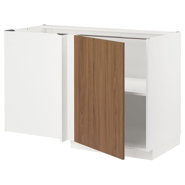 Mobile da cucina bianco e noce - stile moderno, design ive, con ripiano regolabile.